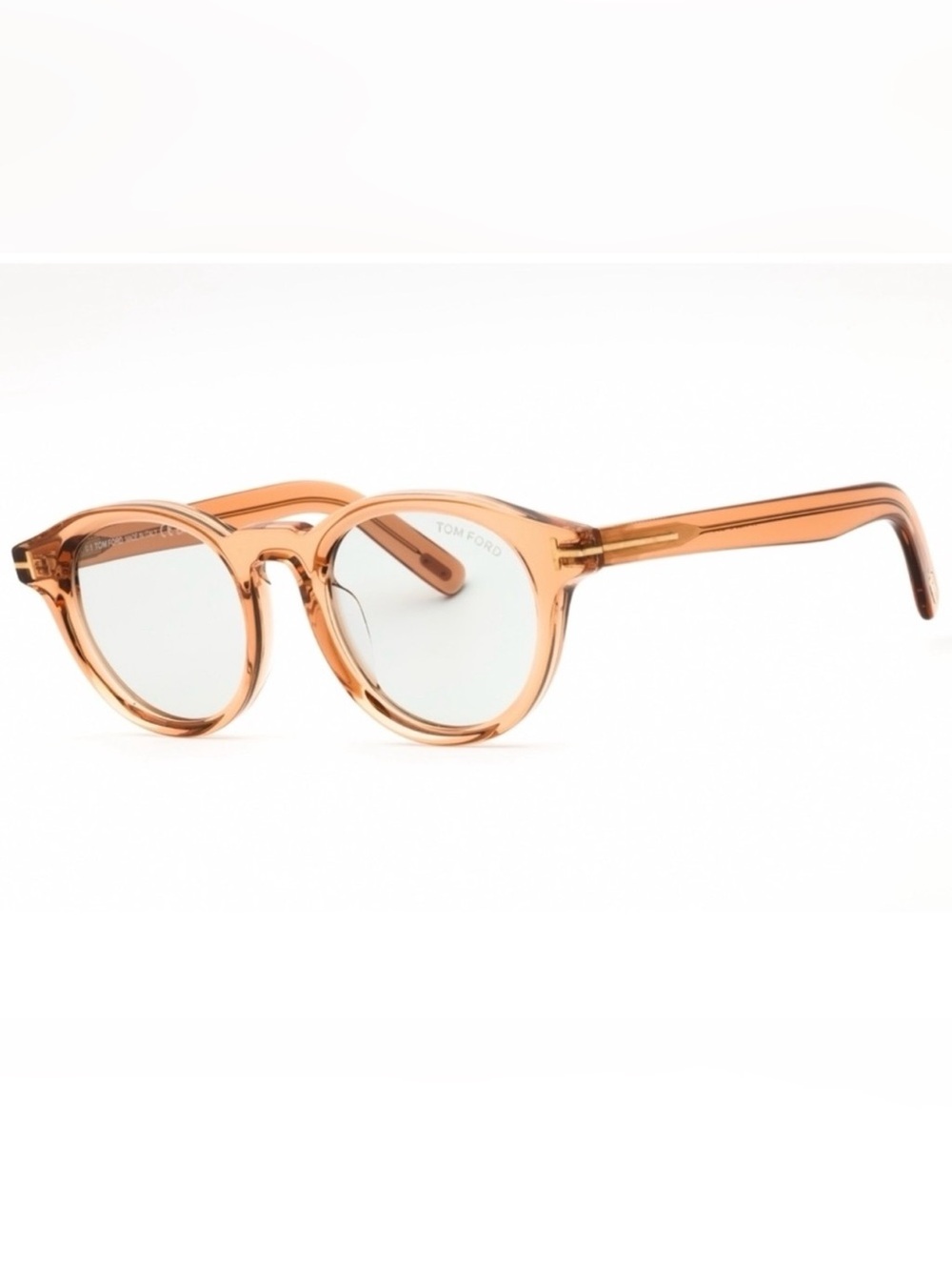 Tom Ford Transparent Amber Round Sunglasses - NEW